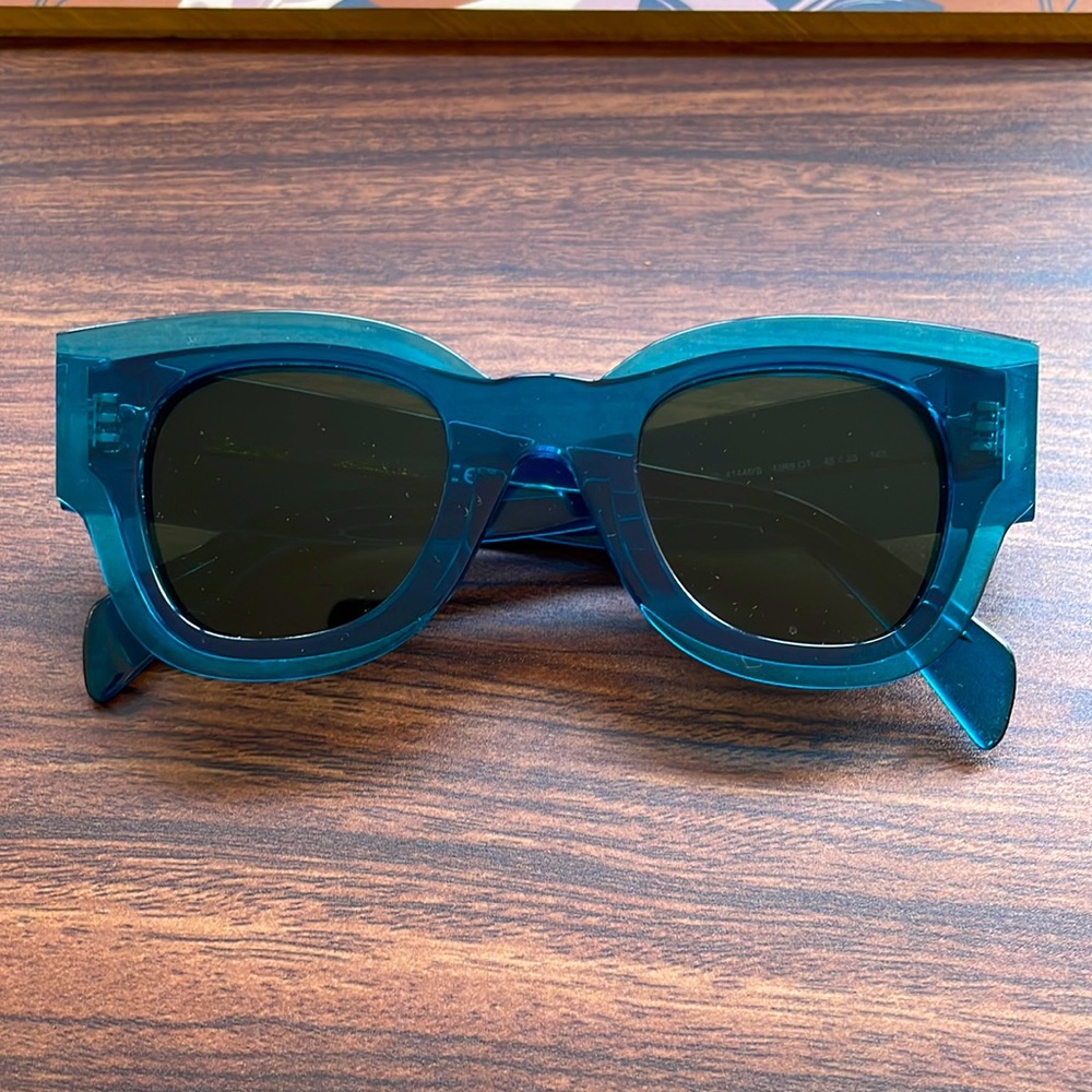 CELINE Zoe Sunglasses in Crystal Blue